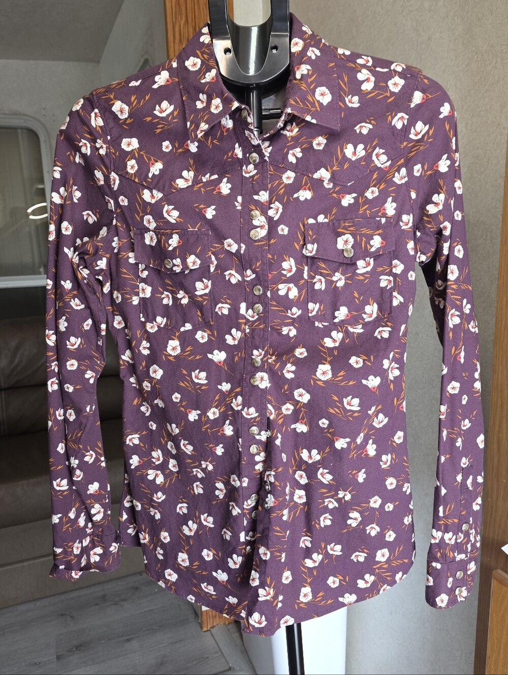 Shyanne Plum Floral Button-Down